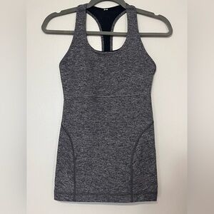 Lululemon Racerback Tank, Gray/Black